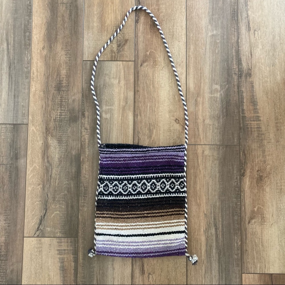 Purple and Black Mexican Baja Bag